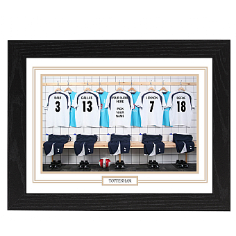 Personalised Framed 100% Unofficial Tottenham Football Shirt Photo A3